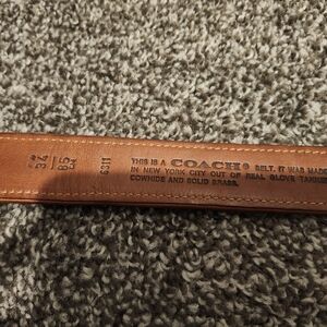 Vintage COACH Men's Leather Belt in Brown